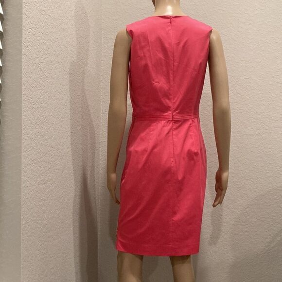 Nwt Ann Taylor pink sleeveless shift dress with gold tone side zipper - Picture 5 of 6